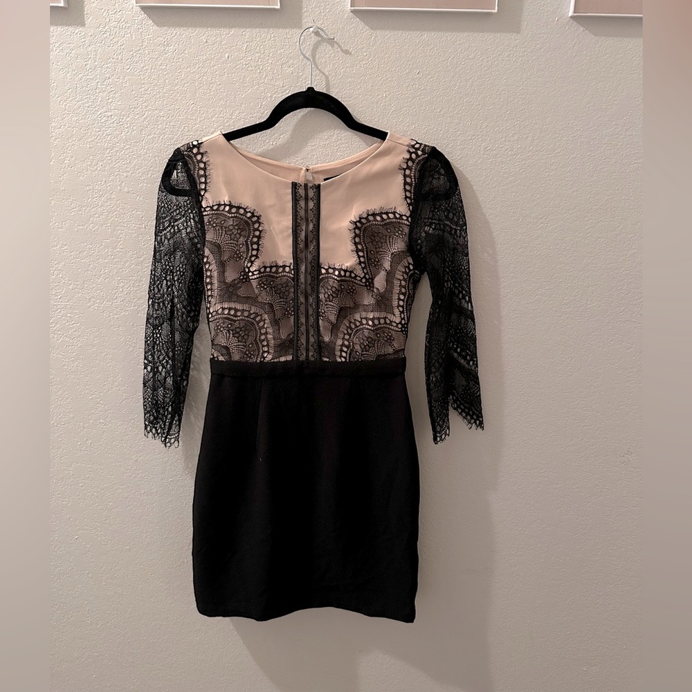 Black lace formal dress